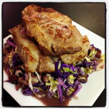 Linley Valley Pork Scotch Fillet with Beans & Cabbage