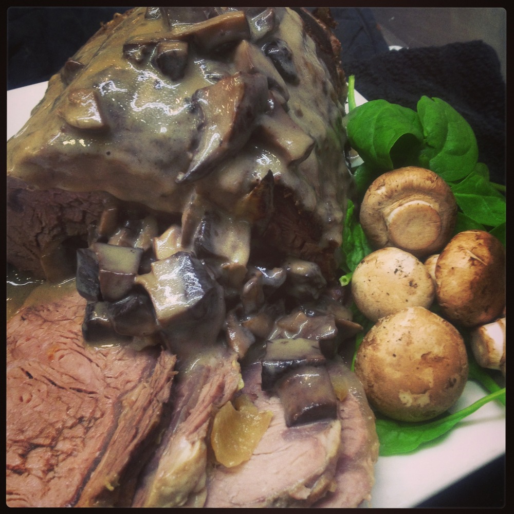 Traditional Roast Beef with Creamy Mushroom Sauce Bunbury Farmers Market