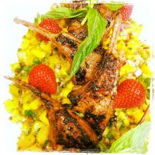 French Lamb Cutlets With Mango & Mint Salsa