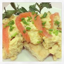 Fluffy Scrambled Eggs with Smoked Salmon